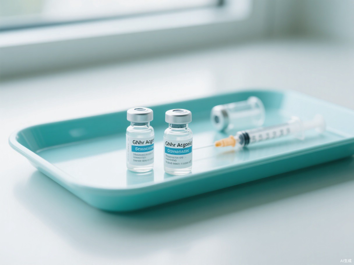 GnRH-a降调药物安瓿與注射器特寫